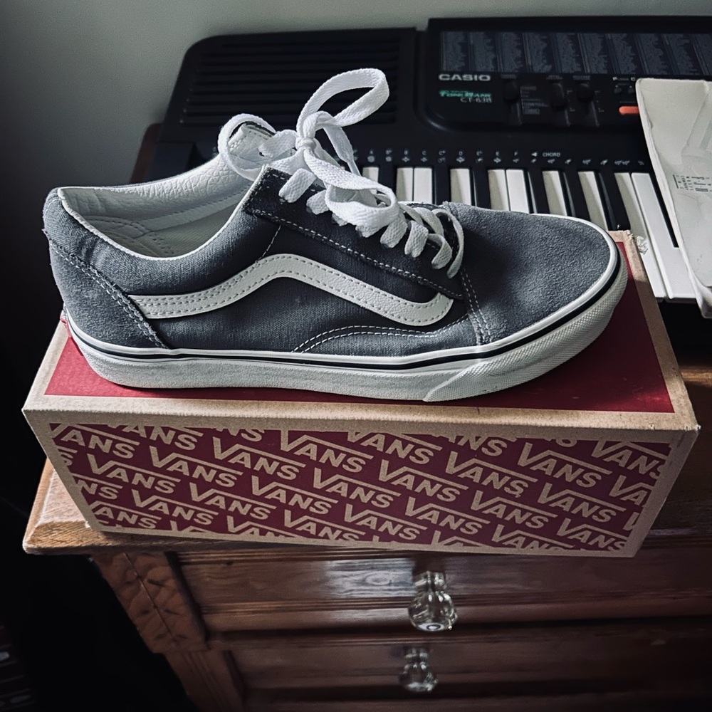 Vans Gray and White Men's Shoes